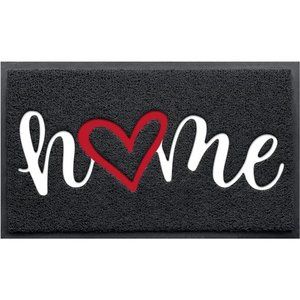 Home Heart Door Mat Durable Low Profile Floor Mat Non Slip Indoor Outdoor 36x24